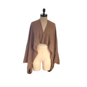 Koru Soft Brown Open Shawl Sweater One Size Made in New Zealand